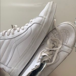 White LEATHER VANS high top